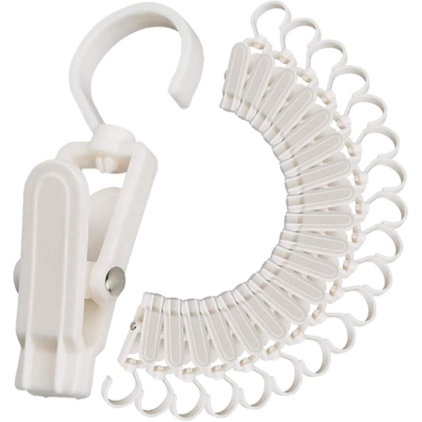 20 stk supersterke klesklyper i plast for familiereiser, roterende klesklype, klesklype, lueklips - 4,3 tommer (hvit)