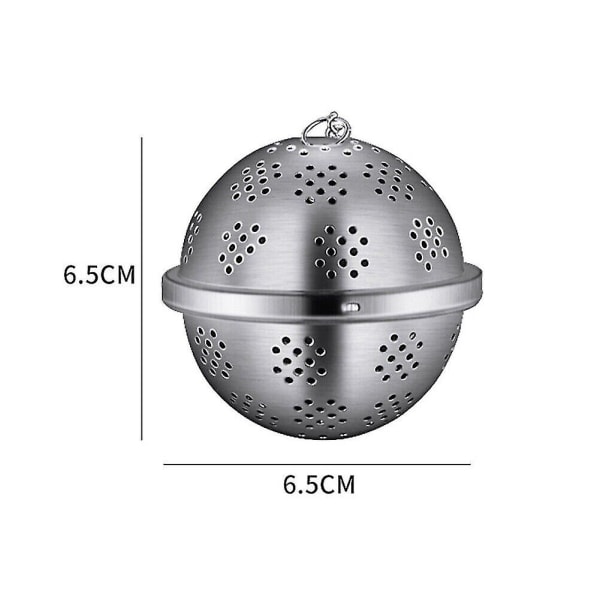 Te-si, te-infuser i rustfrit stål af fødevarekvalitet med lås - høj kvalitet. (sølv)(1 stk.)