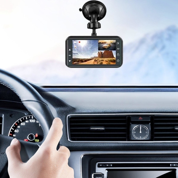 Bilfäste för Dashcam med Sugkopp, Kompatibel med 6 Adaptrar, 360 Grader