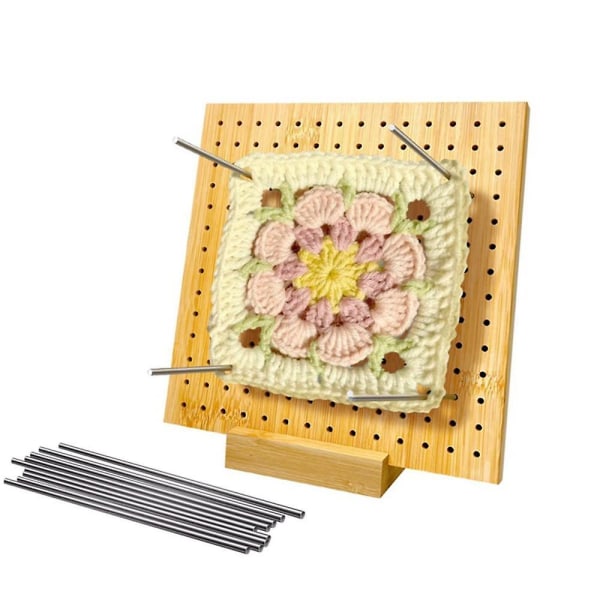 Heklet blokkeringsbrett Håndlaget strikkeblokkeringsmatte Bestemor-firkanter-perfekt gave til mødre og