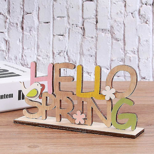 Bokstäver för Påsk i Trä - Hello Spring - Träbokstäver - Påskdekoration