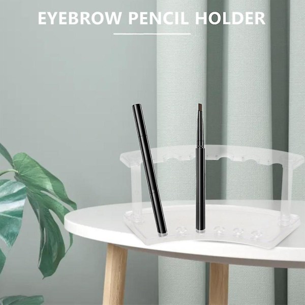 Plast penneholder, 4 stk plast penneholder display stativ 6-spor penn display stand Eyebrow Pen St