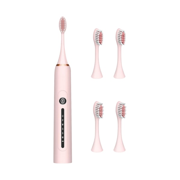 Sonic Electric Toothbrush 6 Modes Deep Cleaning Waterproof Portable Adult Travel Toothbrush With 4 Replacement Brush Heads