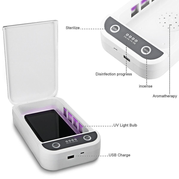 Bærbar UV-mobiltelefon Sanitizer-etui for telefonrens Sanitizer-maskin