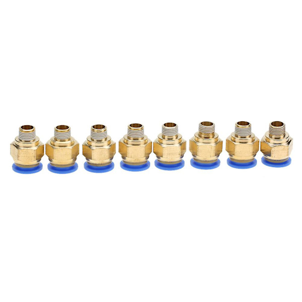 10 stk. 8mm PC8-1 Han-gevind lige hurtigkobling luftledning pneumatiske tryk i fittings
