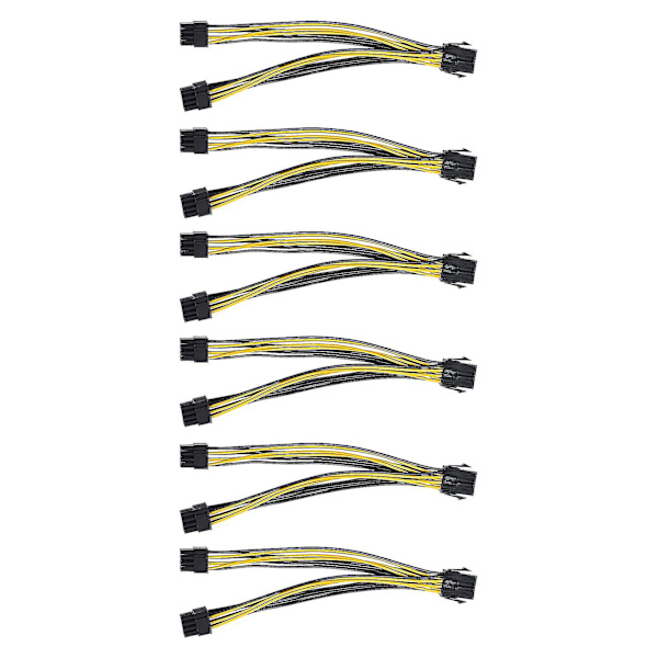 Pcie 8-stifts Express-adapter förlängningskabel 8 tum (6-pack)