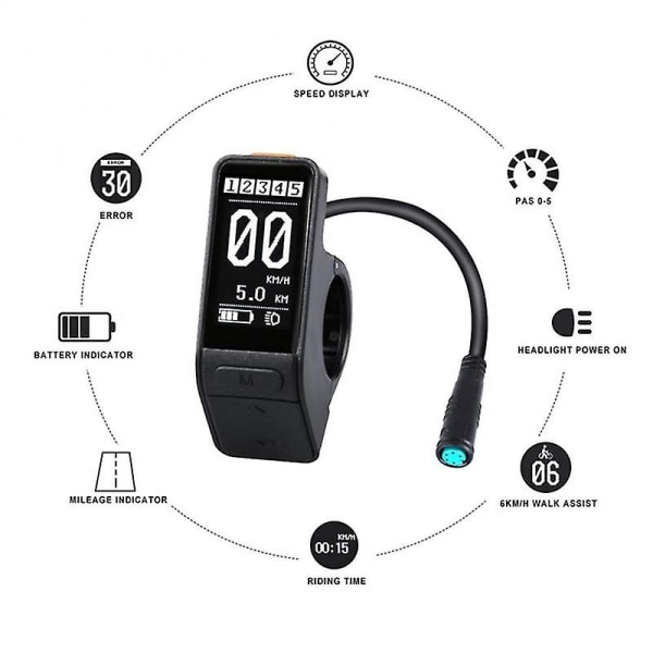 Black Friday Sw102 Mini Ebike Display Vandtæt Hastighedsmåler Controller Kompatibel Bbs01 Bbs02 Mid Drive Motor Udskiftningsdele