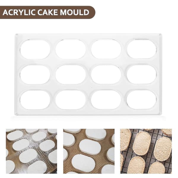 Kakeform Akryl Cookie Form Macaron Dessert Bakeri Diy Bakeverktøy