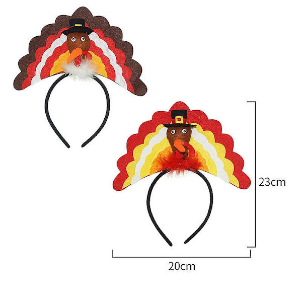 Thanksgiving Kalkun Hodebånd Morsom Stor Kylling Hode Spenne Cosplay Fest Scene Ytelse Rekvisitter Thanksgiving Kalkun Hode Spenne