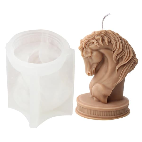 Dyr Hoved Harpiks Lysform Til Lysfremstilling Hestehoved Statue Lysforme