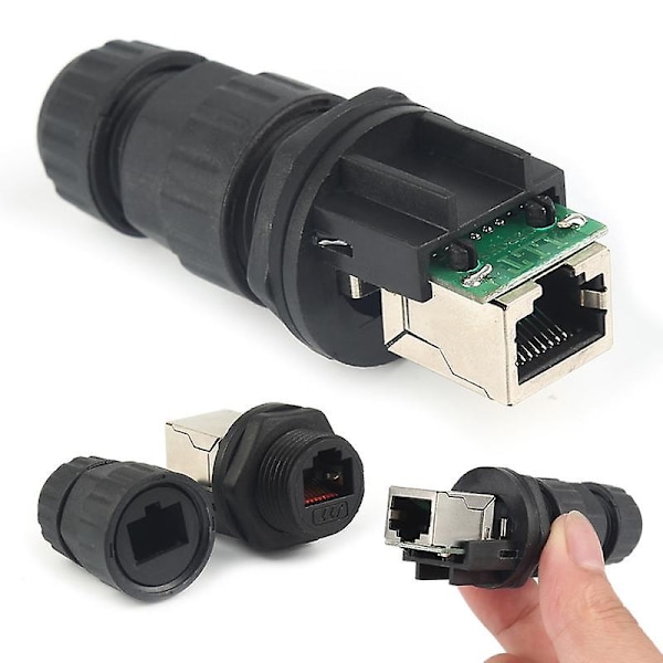 Mini Bärbar USB Rund Kabel RJ45-kontakt Vattentät IP68 Nätverkskontakt AR22