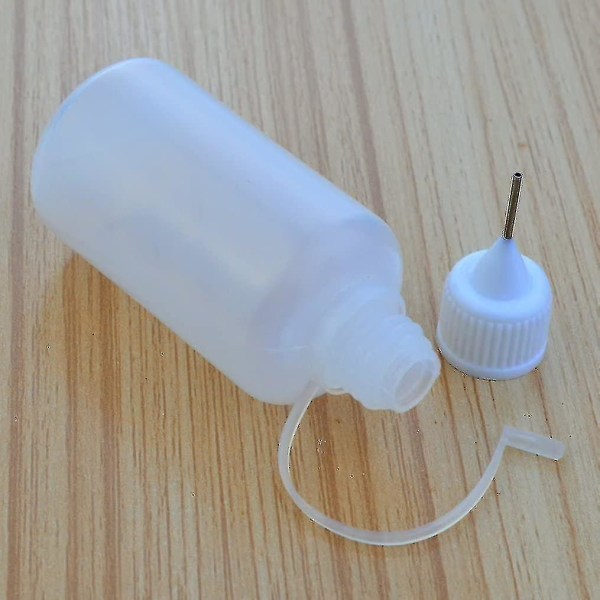 10 stk. 30 ml plastik spidsapplikator Genopfyldelige dråbeflasker med nålespidshætter til gl