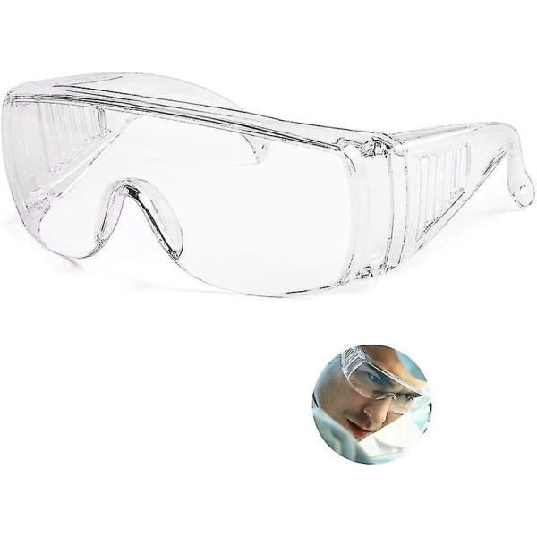Anti-dugg vernebriller, transparente vernebriller, virusbeskyttelsesbriller, anti-flabber og anti-flabber forsegling (hvit)