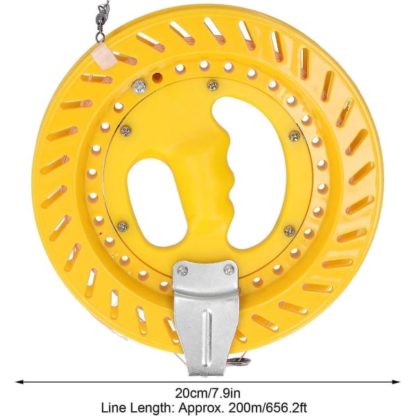 Drakrullrullare 20 cm Lagerverktygssträngrullare Griphjul Flygverktyg 200 meter lina för enkellinje drakflygning