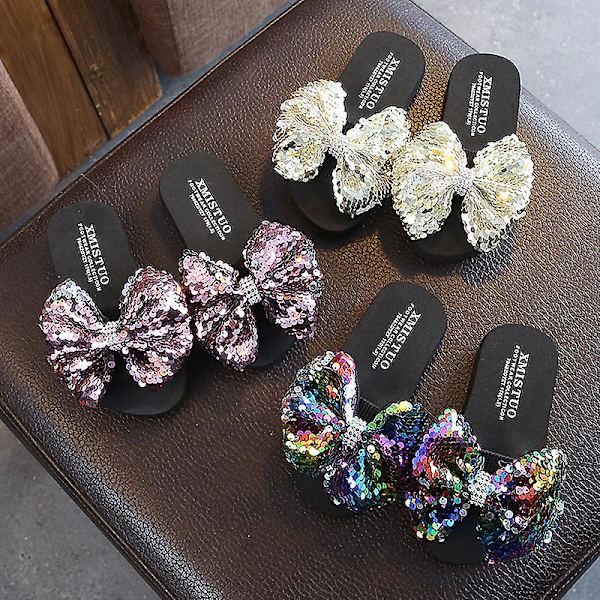 Jwl-princess sko flade sandaler strand slippers bløde slip multi eu 34