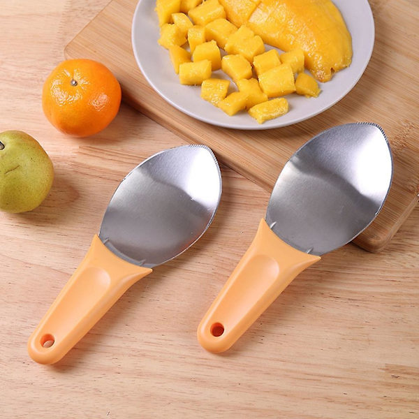 Mangon halkaisija, paloiteltu mango, leikkurit, mangon valmistustyökalu, mangon kaivamislusikat