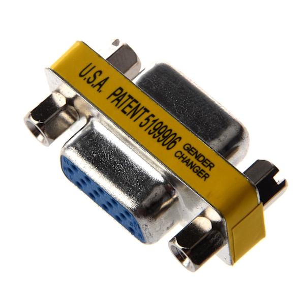 Hd15 (vga) hunn / Hd15 (vga) hunn, Vga Mini kjønnsskifter (for PC)