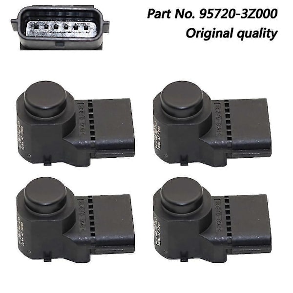 4 st 95720-3Z000 Bilparkeringssensor kompatibel med Hyundai I40 2011-2020 Assist Backsensor 4MT006HCD 96890C1200 957203Z000T6S