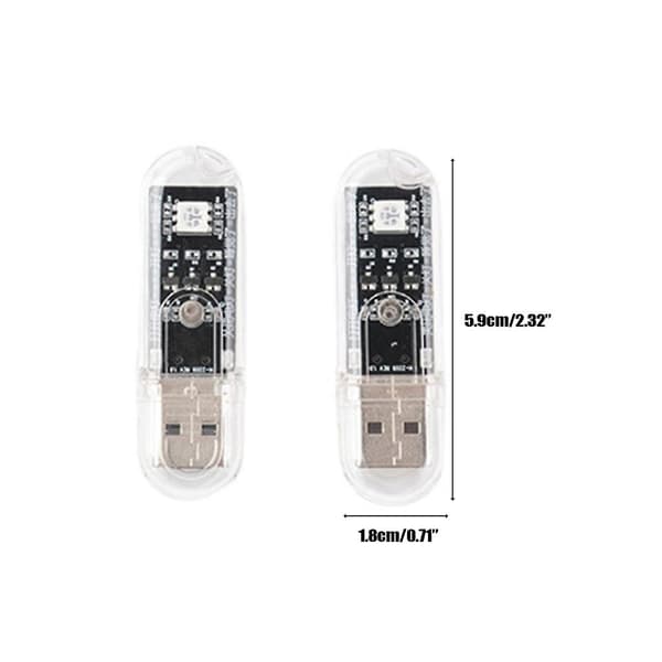 Smart stemmestyrt fargerik USB nattlys kontroll omgivelsesbelysning universell
