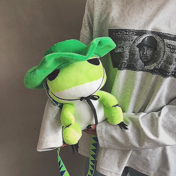 Reseväska med söt tecknad groda i plysch