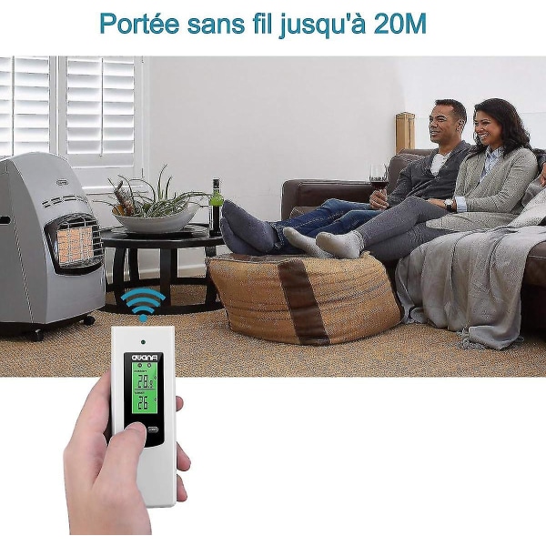 Tcgg-prise termostat Dambiance Sans Fil Avec Tlcommande Pour Radiateur Electrique Et Climatiseur Mobile