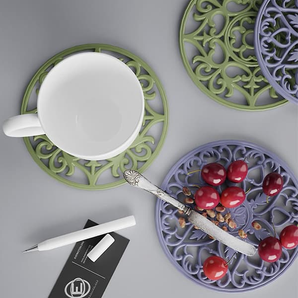 Blomstermønster Plassmatte Koppunderlag Resin Støpeform DIY Dekorasjon Coaster Form