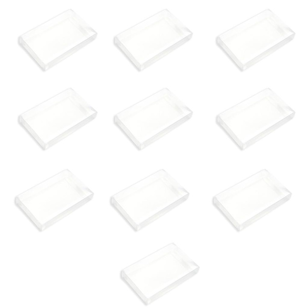 10 st/förpackning Genomskinligt skyddande fodral Transparent spelkassettbox för Snes