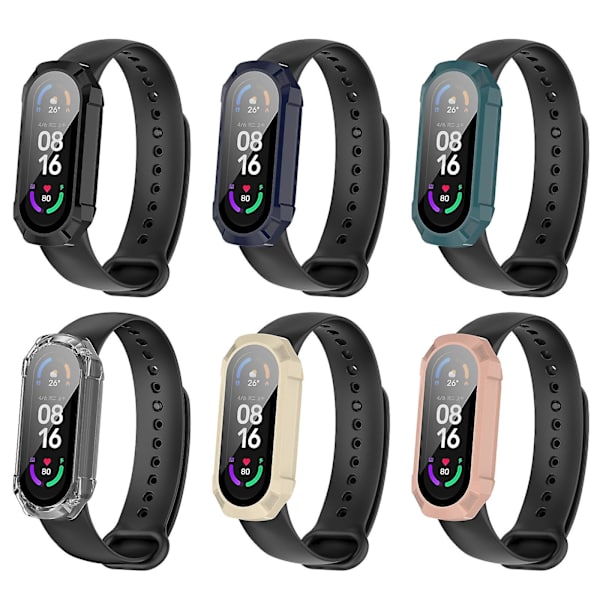 Skærmbeskytter til skal og film til Mi Band 6 5 4 Smartband tilbehør