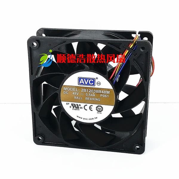 AVC 12038 48V 0,54A 2B12038B48M 12CM industriel computer køleventilator