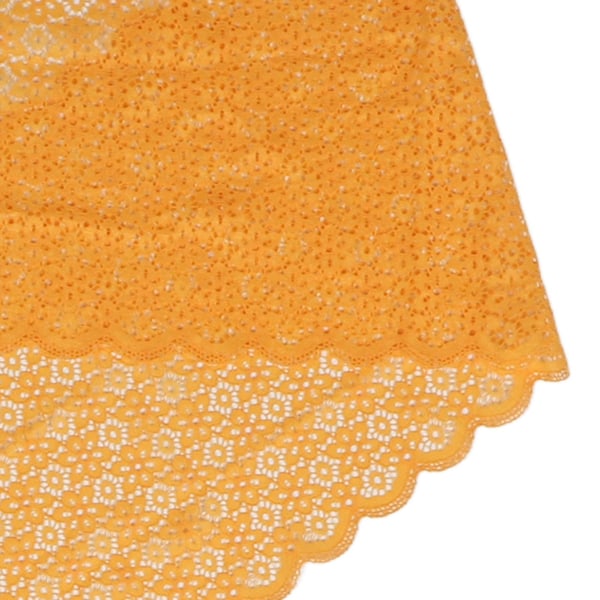 Blondestoff 10 Yards - Vakker oransje Myk Komfortabel Stretch Blondekant For gjør-det-selv-håndverk Klær
