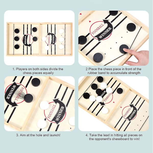 Snabbt Sling Puck-spel - Slingpuck Winner Board - Familjespel - Leksaker - Roligt
