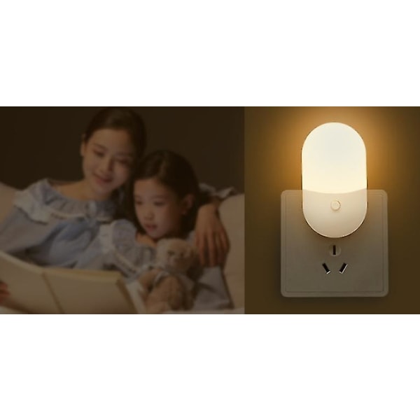 LED nattlys, barnelyssokkel og justerbar lysstyrke