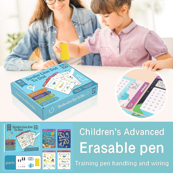 Advanced Erasable Pen Control Training for barn, Pennehåndtering og trådlegging, Baby's Intelligence Enlightenment, Konsentrasjonstrening, 30ml Chr