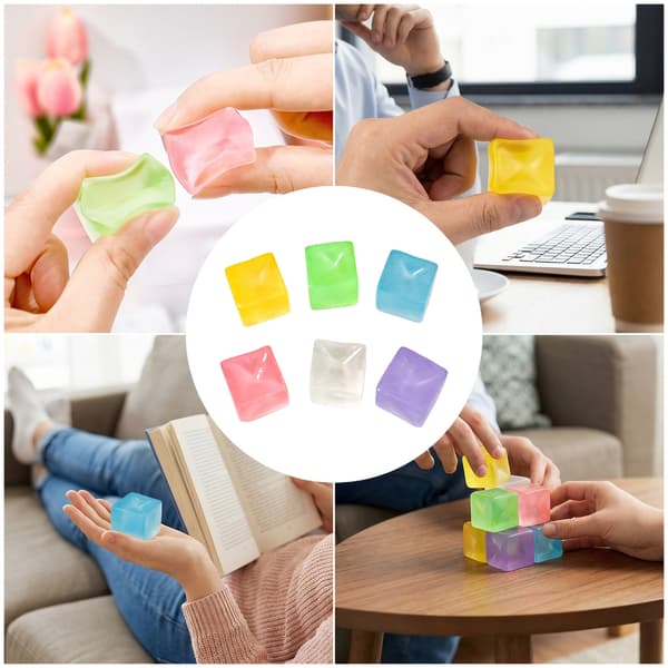 Sensoriska handterapi stressavlastare med isbitar i maltos med flera texturer