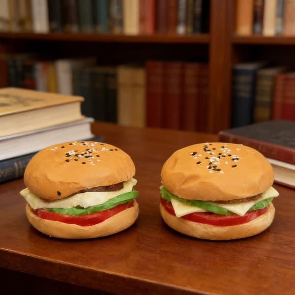 6-lagers hamburgareformad långsamt stigande klämleksak i silikon för stresslindring Six layer burger