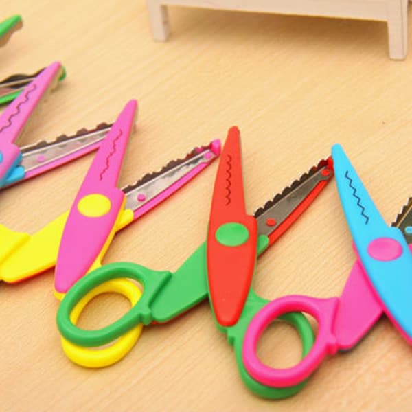 6 stk. barnesikkerhetssakser Ergonomisk grep Hobbysakser for scrapbooking