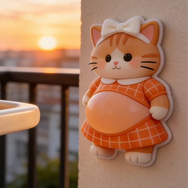 2-pack söta böjbara dörrstoppar med kattdesign, antikollisionsskydd A