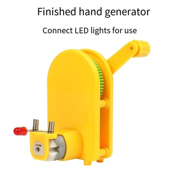 Håndholdt håndsvinggenerator Håndsvinget strømgenerator STEM Byggelegetøj