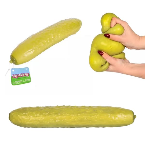 Extra stor sensorisk fidgetleksak, rolig form, gurkdesign, klämleksak
