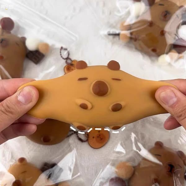 Blød Capybara Klemme Ornament Nøglering Perfekt Til Angstlindring Style 2