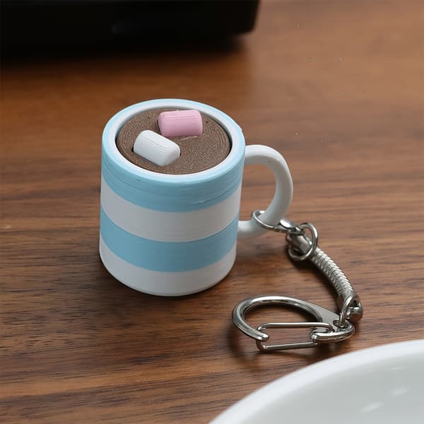Kaffekopp Nyckelringar Fidgets Sensorisk Leksak Perfekt För Ryggsäckar D