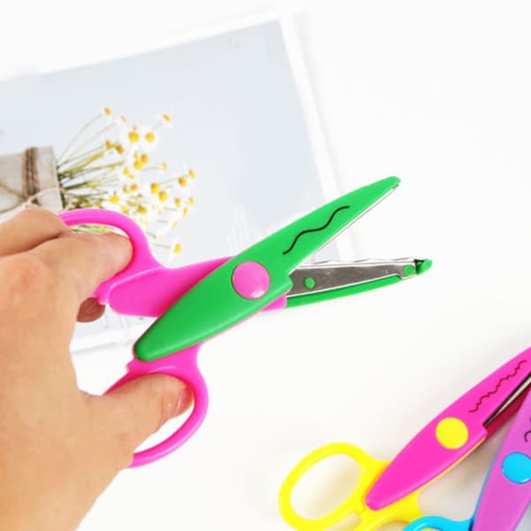 6 st barnsäkerhetssaxar Ergonomiskt grepp Hantverkssaxar för scrapbooking