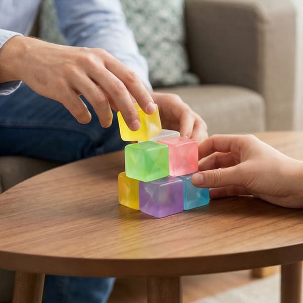 Sensoriske håndterapi stressavlastende isbiter med maltose og flere teksturer