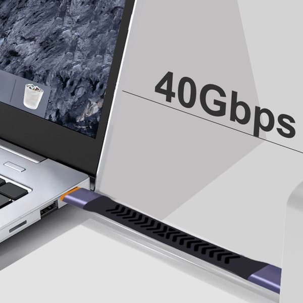 USB4.0 Kort kabel USB C til USB C-tilkobling 100W lading, 40 Gbps overføring