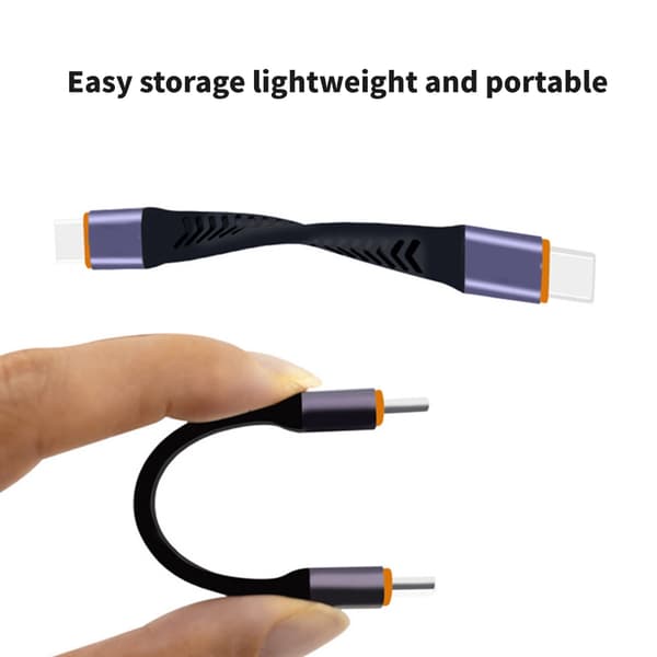 USB4.0 Kort Kabel USB C til USB C Forbindelse 100W Opladning, 40Gbps Overførsel