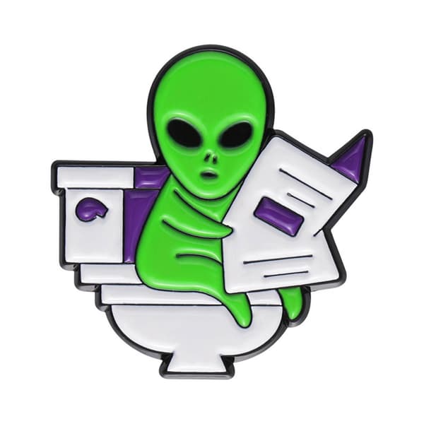 Alienmärke Pin Legeringsmaterial Perfekt present för utomjordiska entusiaster