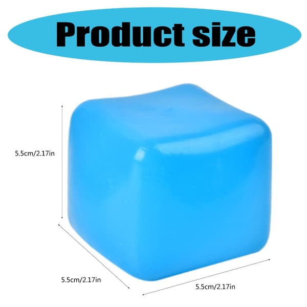 Färgglada isbitsformade stressbollar Kreativ sensorisk leksak för alla åldrar Blue