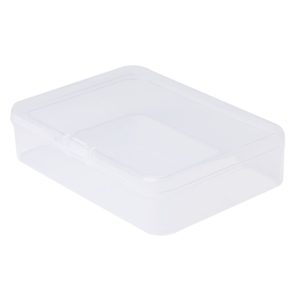 Rektangulär Förvaringslåda i Plast Klar Transparent Behållare Organizer