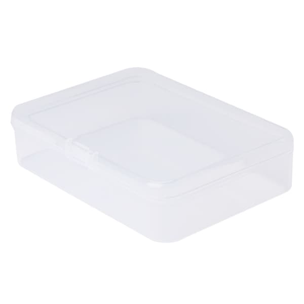 Rektangulær Plast Klar Gjennomsiktig Oppbevaringsboks Samling Beholder Organizer