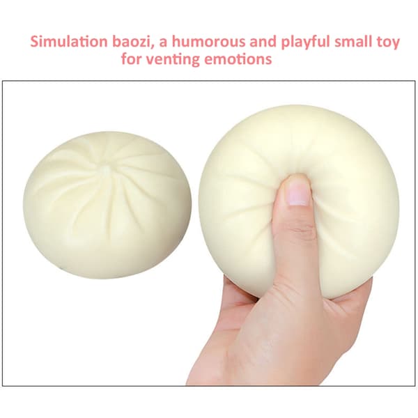 Legesyg asiatisk dumpling anti-stressbold egnet til kontorbrug White